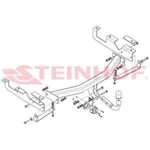 Tow Bars And Hitches, Steinhof Towbar (fixed with 2 bolts) for Jeep GRAND CHEROKEE Mk II, 1998 2005, Steinhof