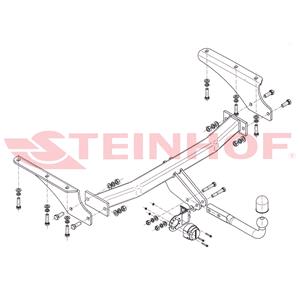 Tow Bars And Hitches, Steinhof Towbar (fixed with 2 bolts) for Jeep CHEROKEE, 2001 2008, Steinhof