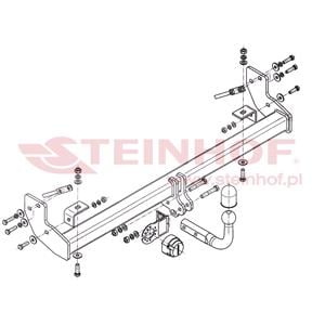 Tow Bars And Hitches, Steinhof Towbar (fixed with 2 bolts) for Jeep WRANGLER Mk II, 1996 2008, Steinhof