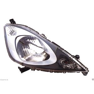 Lights, Right Headlamp (Halogen, Takes H4 Bulb, Manual / Electric Adjustment, Supplied Without Motor) for Honda JAZZ 2008 2011, 