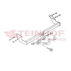 Tow Bars And Hitches, Steinhof Towbar (fixed with 2 bolts) for Kia PICANTO, 2004 2011, Steinhof