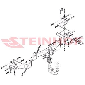 Tow Bars And Hitches, Steinhof Automatic Detachable Towbar (vertical system) for Kia SORENTO III, 2015 2018, Steinhof