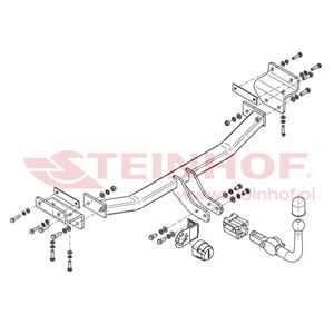 Tow Bars And Hitches, Steinhof Automatic Detachable Towbar (horizontal system) for Hyundai i30 Hatchback, 2012 2017, Steinhof