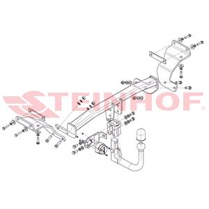 Tow Bars And Hitches, Steinhof Automatic Detachable Towbar (vertical system) for Hyundai i30 Estate, 2012 2017, Steinhof