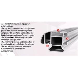 Complete Nordrive Aluminium 3-Bar System for commercial vans, Supplied with locks and keys