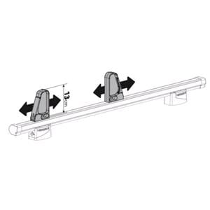 Pair Of Adjustable Load Stops For NorDrive Aluminium Roof Bars - 13 cm