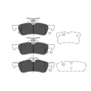 Brake Pads, KAVO PARTS Rear Brake Pads (Full set for Rear Axle), Kavo Parts