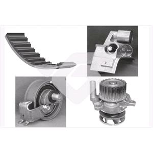 Timing Belts, Hutchinson Timing Belt Kit with Water Pump   KH166WP51, HUTCHINSON