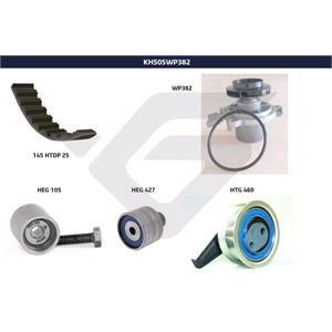 Timing Belts, Hutchinson Timing Belt Kit with Water Pump   KH505WP382, HUTCHINSON