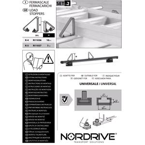 Pair Of Adjustable Load Stops For NorDrive Aluminium Roof Bars - 10 cm