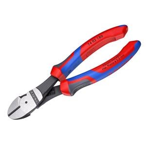 Uncategorised, 74 02 180 High Leverage Diagonal Cutters Comfort Handles 180mm, Knipex