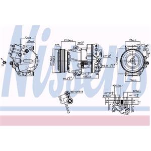 Air Conditioning Compresors, Nissens Air Conditioning Compresor   890266, Nissens