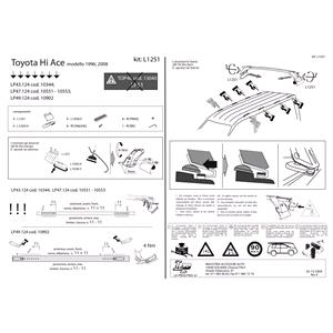 Complete set of steel roof bars, supplied with locks and keys