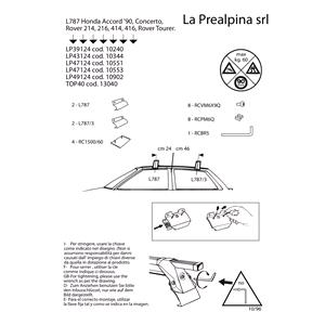 Roof Racks and Bars, LP Fitting Kit   L787, La Prealpina