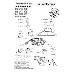 Roof Racks and Bars, LP Fitting Kit   L840, La Prealpina