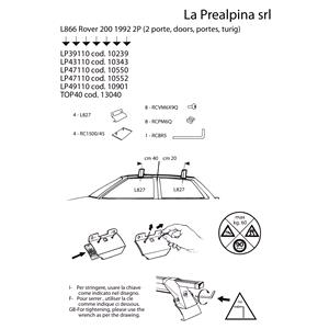 Roof Racks and Bars, LP Fitting Kit   L866, La Prealpina