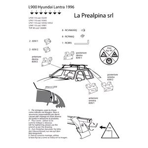 Roof Racks and Bars, LP Fitting Kit   L900, La Prealpina