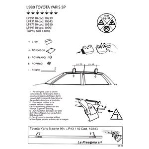 Roof Racks and Bars, LP Fitting Kit   L980, La Prealpina