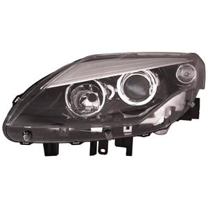 Lights, Left Headlamp (Halogen, Takes H7/H7 Bulbs, Supplied Without Motor Or Bulbs, Original Equipment) for Renault LAGUNA III 2011 on, 