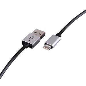 Phone Accessories, USB C Charge and Sync Cable 100 cm - Black, 