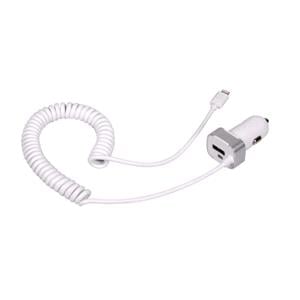 Phone Accessories, 12V Apple Lightning Charger with uSB Port - 2400 mA , 