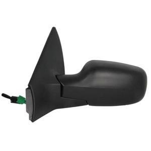 Wing Mirrors, Left Wing Mirror (manual, black cover) for Renault MEGANE II Saloon, 2003 2008, 
