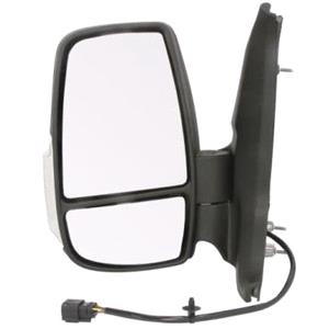 Wing Mirrors, Left Wing Mirror (electric, heated, clear indicator, short arm, power folding, blind spot warning) for Ford TRANSIT Platform/Chassis 2019 Onwards, 