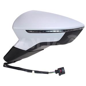 Wing Mirrors, Left Wing Mirror (electric, heated, indicator, power folding) for Seat LEON SC 2013 Onwards, 
