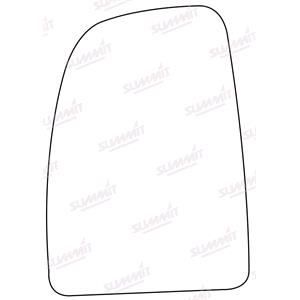 Wing Mirrors, Left Stick On Wing Mirror Glass for Peugeot BOXER Flatbed / Chassis, 2006 Onwards, SUMMIT