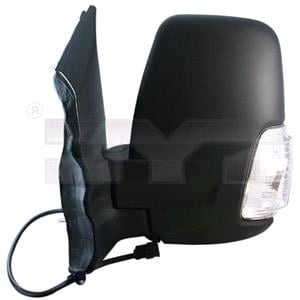 Wing Mirrors, Left Mirror (manual, clear indicator) for Ford TRANSIT Box 2014 Onwards, 
