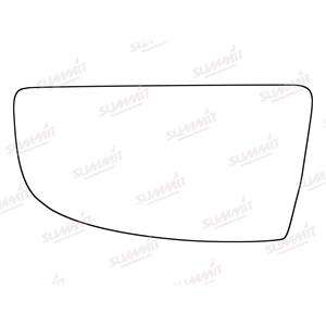 Wing Mirrors, Left Stick On Wing Mirror Glass for Ford TRANSIT Platform/Chassis, 2014 Onwards, SUMMIT