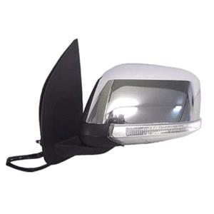 Wing Mirrors, Left Wing Mirror (electric, indicator, chrome cover) for Nissan NAVARA Flatbed / Chassis 2008 2014, 