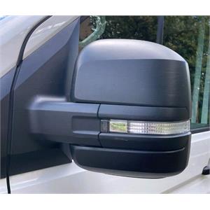 Wing Mirrors, Left Wing Mirror (electric, indicator, black cover) for Volkswagen CRAFTER Box 2017 Onwards, 