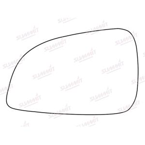 Wing Mirrors, Left Stick On Wing Mirror Glass for Vauxhall ASTRA Mk VI, 2009 2015, fits SRI and SXI models only, SUMMIT