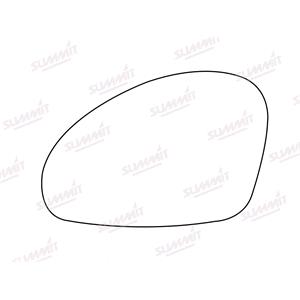 Wing Mirrors, Left Stick On Wing Mirror Glass for Seat IBIZA Mk IV, 2002 2009, SUMMIT