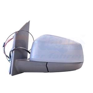 Wing Mirrors, Left Wing Mirror (electric, heated, primed cover, WITHOUT blind spot warning lamp, WITHOUT aerial) for Volkswagen CADDY CALIFORNIA V Camper 2020 Onwards, 