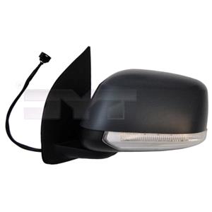 Wing Mirrors, Left Wing Mirror (electric, indicator, black cover) for Nissan NAVARA, 2007 2014, 