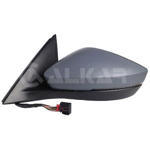 Wing Mirrors, Left Wing Mirror (electric, heated, primed cover, indicator, power folding, fits Selection / Style / Monte Carlo Models only) for Skoda SCALA 2019 Onwards, 