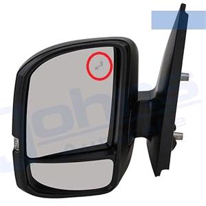 Wing Mirrors, Left Wing Mirror Glass (heated, with blind spot warning lamp) and Holder for Volkswagen CRAFTER Platform/Chassis 2017 Onwards, 