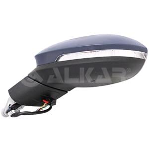 Wing Mirrors, Left Wing Mirror (electric, heated, indicator, puddle lamp, computer memory, primed cover, without power folding) for Volkswagen GOLF VIII Variant 2020 Onwards, 