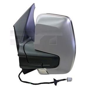 Wing Mirrors, Left Wing Mirror (electric, heated, indicator, primed cover) for Ford TOURNEO CUSTOM Bus 2012 2018, 