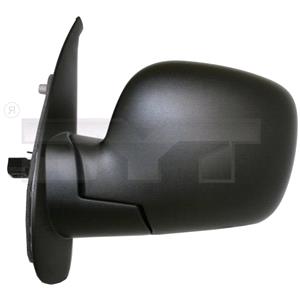 Wing Mirrors, Left Wing Mirror (heated, black, grained) for Renault KANGOO 2008 2012, 