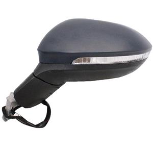 Wing Mirrors, Left Wing Mirror (electric, heated, indicator, primed cover, without power folding) for Volkswagen GOLF VIII Variant 2020 Onwards, 