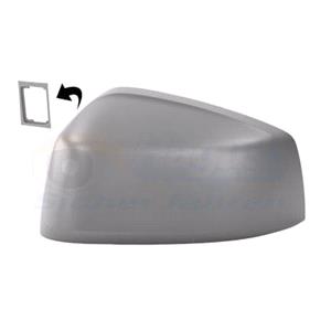 Wing Mirrors, Left Wing Mirror Cover (primed, with blind spot warning lamp gap) for Volkswagen CADDY CALIFORNIA V Camper 2020 Onwards, 