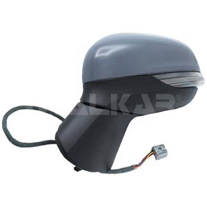 Wing Mirrors, Left Wing Mirror (electric, heated, indicator, primed cover, blind spot warning lamp) for Ford PUMA 2019 Onwards, 