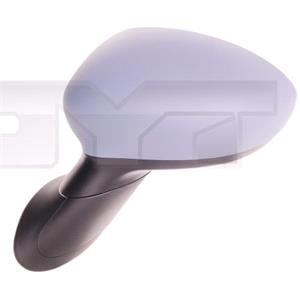 Wing Mirrors, Left Wing Mirror (electric, not heated, primed cover) for Fiat 500 C, 2009 2017, 