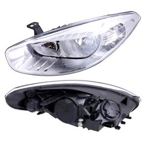 Lights, Left Headlamp (Halogen, Takes H7 / H7 Bulbs, Supplied Without Bulbs, Original Equipment) for Renault FLUENCE 2010 2013, 