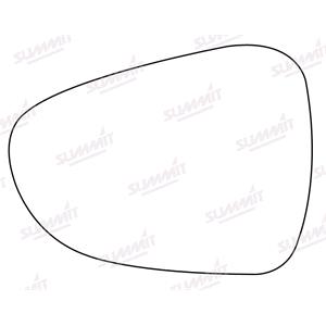 Wing Mirrors, Left Stick On Wing Mirror Glass for Citroen DS3 2010 Onwards, SUMMIT