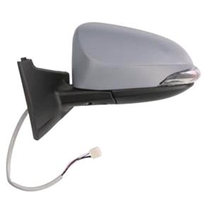 Wing Mirrors, Left Wing Mirror (electric, heated, indicator lamp, primed cover) for TOYOTA YARIS / VITZ, 2011 Onwards, 