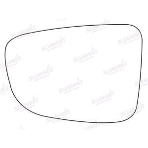 Wing Mirrors, Left Stick On Wing Mirror Glass for MAZDA 6 Saloon (GJ, GH), 2012 Onwards, SUMMIT